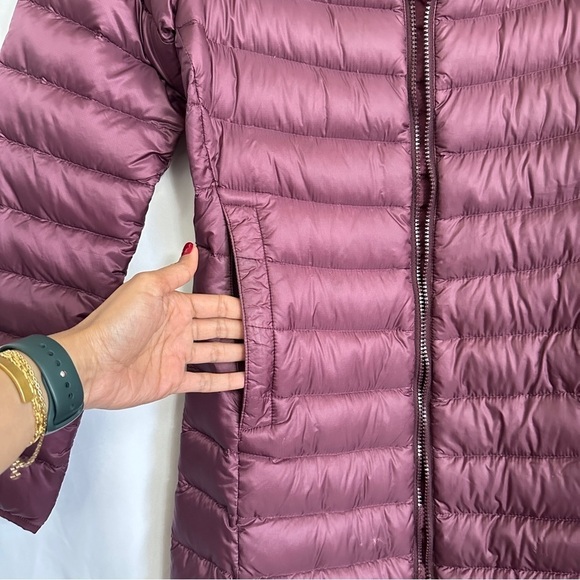 The North Face Women's Long Full Zip Down Puffer Jacket Dark Purple Color sz S/P - Picture 4 of 16